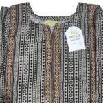 Premium 3-Piece Traditional Ajrak Print Lawn Suit - Women's Classic Black - White Block Printed Kurti with Dupatta & Trouser - Image 6