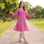 UnStitched Bonanza Lawn 2 PC - Elegant Summer Collection - Embroidered Chikankari Shirt - Embroidered Sleeves - Printed Trouser - Image 3