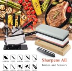 Knife Sharpening Stone Kit 4001000, 30008000 Grit Double Sided Whetstone WBase