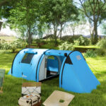 Four Man Duo Room Tunnel Tent, With Accessories - Sky Blue - Image 5