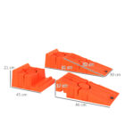 DURHAND 2 PCs Car Ramps Heavy Duty 2.5 Ton Motorhome Levelling Ramps, Plastic Garage Workshop Car Lift, Portable Automotive Vehicle Campervan Car Ramp, Orange - Image 5