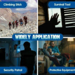 Outdoor Tactical Trekking Poles Retractable Camping Hiking Survival Stick Tools - Image 7