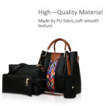 Women Handbags Shoulder Bags 4 Pcs Handbags For Ladies Top-Handles Crossbody Bags Purse Wallet - Image 3