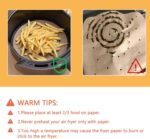 Air Fryer Paper Liners Square Disposable - 9in-23cm 100Pcs Air Fryer Parchment, Unbleached Perforated - Image 5