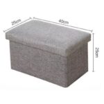 Foldable Ottoman Seat Toy Storage Box Foot Stool Bench UK--40 Cm X 25 Cm X 25 Cm - Image 5
