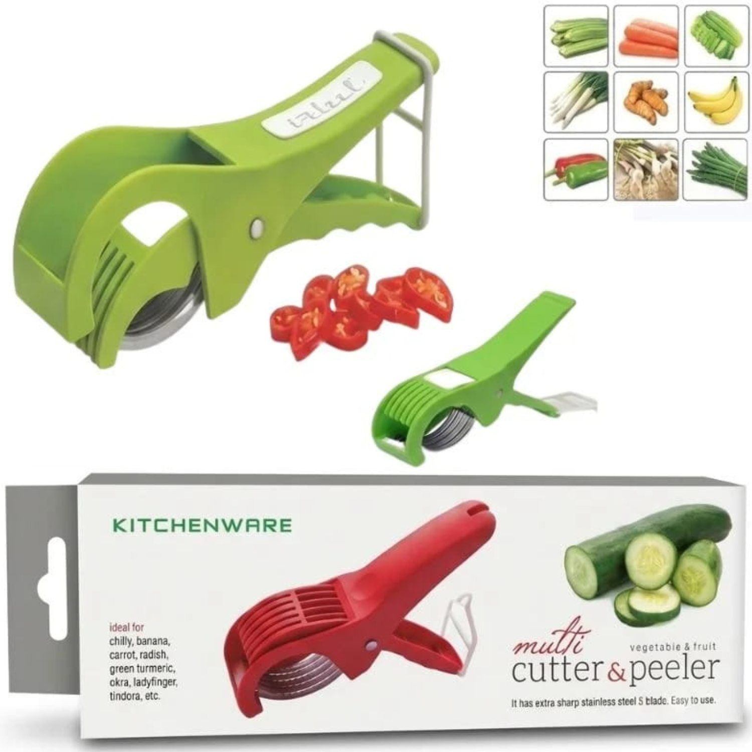 1 5 Blade Vegetable & Fruit Cutter | Multipurpose Kitchen Chopper & Slicer - Image 1