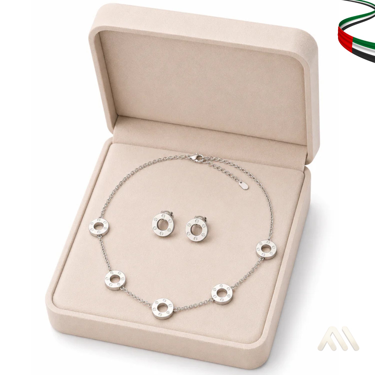 1 Woman Screw Motif Jewellery Set - Image 1