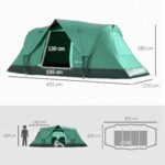 5-6 Man Dome Camping Tent - Dark Green - Image 5