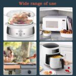 Air Fryer Paper Liners Square Disposable - 9in-23cm 100Pcs Air Fryer Parchment, Unbleached Perforated - Image 6