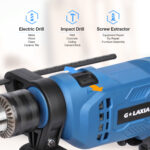G LAXIA 550W Hammer Drill, Speed Variable 3000 RPM, 13mm  Chuck, Electric Hammer And Drill 2-in-1 ,Package Contains 105 Accessories - Image 3
