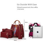Women Handbags Shoulder Bags 4 Pcs Handbags For Ladies Top-Handles Crossbody Bags Purse Wallet - Image 10