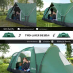 5-6 Man Dome Camping Tent - Dark Green - Image 2
