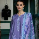 UNSTICHED 3 PCS FULL HEAVY EMBROIDERED AND BORING LAWN SUIT - Image 2