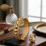 Studded Gold Bangle Set - Image 2