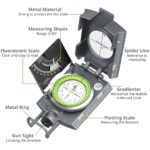 IP65 Military Compass Metal Sighting Clinometer For Outdoor Camping Hiking - Image 3