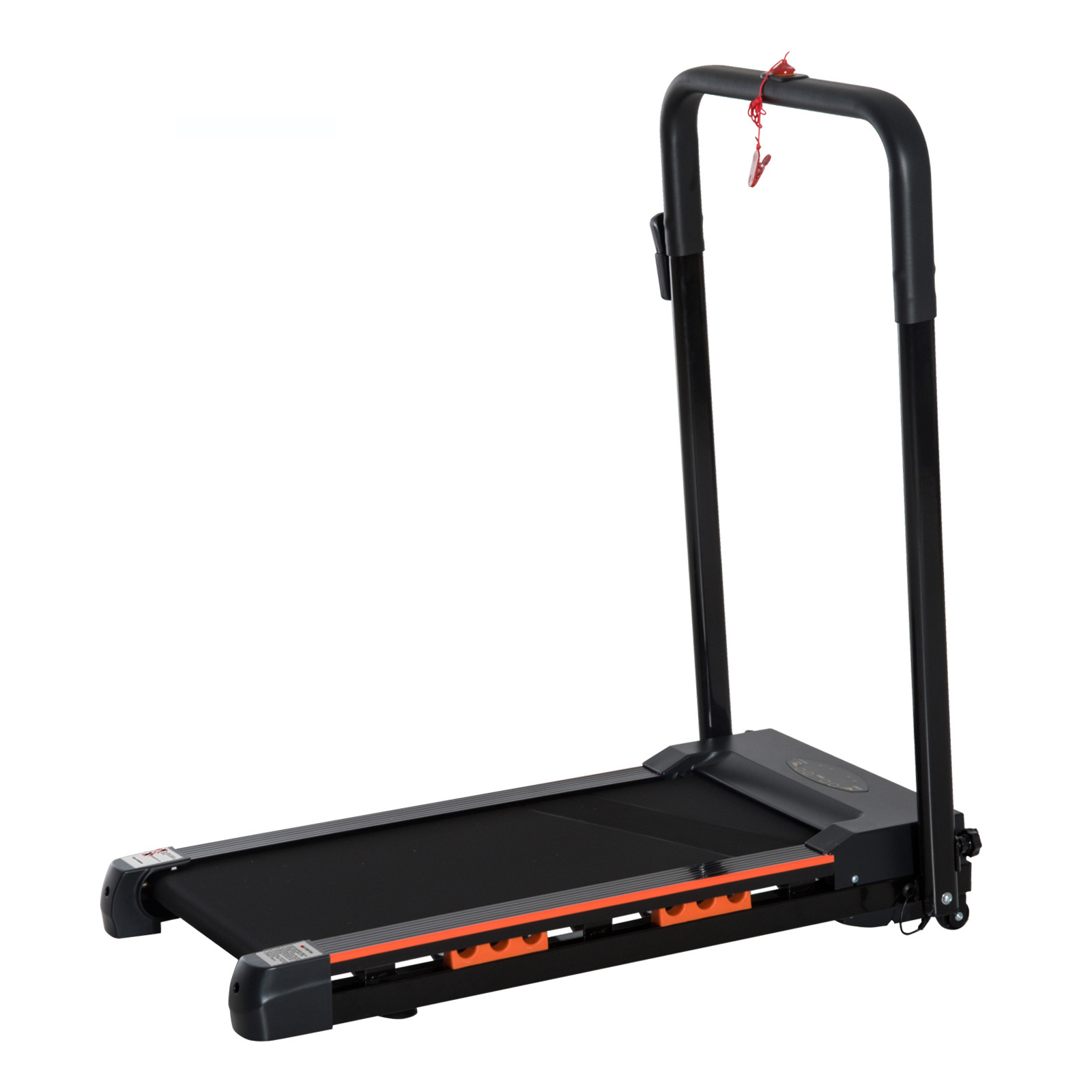 2f6768ea-0af2-4641-b5d8-33e8054587b1.jpg Steel Folding Motorized Home Treadmill W/ LCD Monitor Black - Image 1