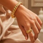 Studded Gold Bangle Set - Image 3