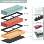Knife Sharpening Stone Kit 4001000, 30008000 Grit Double Sided Whetstone WBase - Image 2