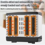 Kitchen Toaster 4 Slice Steel Variable  Defrost Reheat Extra Wide Slot - Image 9