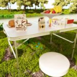Folding Table Portable Foldable Camping Picnic Table, Extra Strength Aluminium Gardern Tables For Indoor Outdoor Party Dining - Image 3