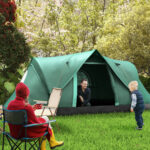 5-6 Man Dome Camping Tent - Dark Green - Image 3