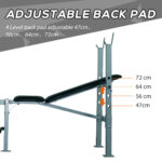 4-Levels Adjustable Weight Bench Fitness Equipment With Barbell Rack-Black - Image 2