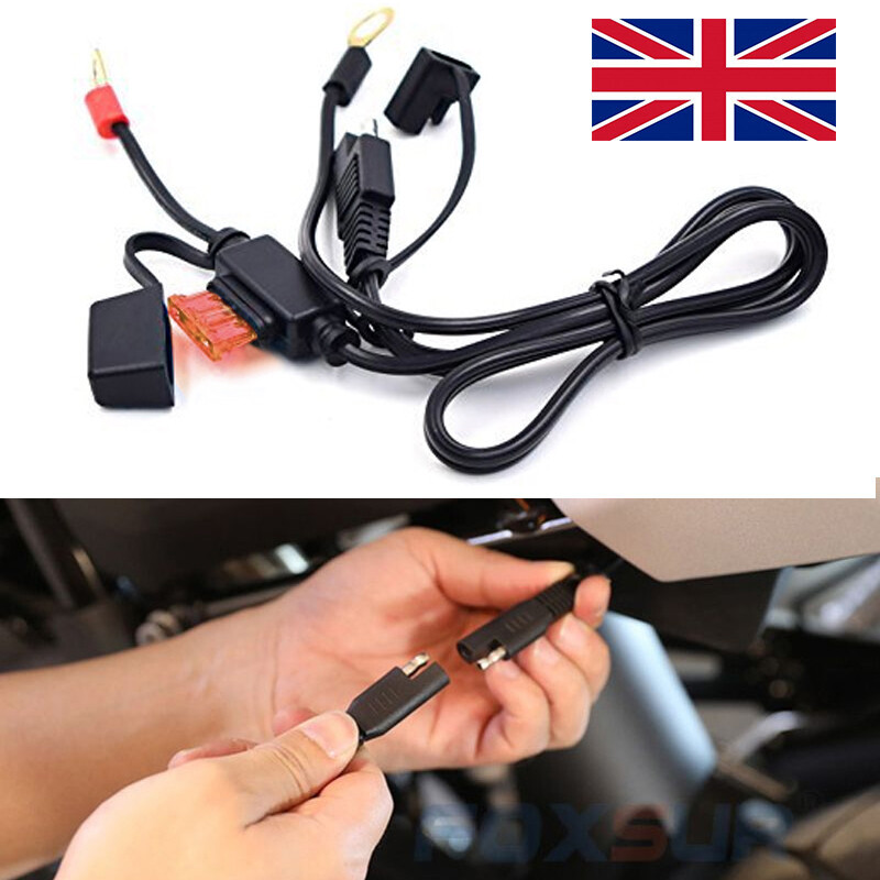 44e41b5f-b702-4810-972c-726e324bfdb8.jpg Motorcycle Bike Fused Battery Charger Lead SAE Connector For Battery Charger C - Image 1