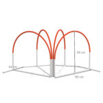 PawHut Dog Agility Equipment Set, Dog Agility Training Equipment For Dogs W/ Oxford Carry Bag, 4 PCS Weave Poles Orange - Image 2
