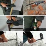 Multifunction Portable Mini Folding Shovel Outdoor Camping Spade Compass UK - Image 4