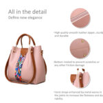 Women Handbags Shoulder Bags 4 Pcs Handbags For Ladies Top-Handles Crossbody Bags Purse Wallet - Image 4