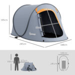 Two-Man Pop-Up Dome Tent, With Accessories - Grey - Image 5