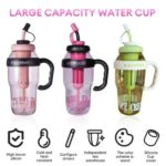 Ice Cream Water Bottle with Straw & Tea Infuser | 1400ml Large Capacity Leak-Proof Sports Water Bottle | Random Color - Image 5