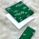 14 August Special 2 Piece Embroidered Lawn Suit – White & Green - Image 5
