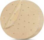 Air Fryer Round Paper Liners Disposable - 7in 18cm 100Pcs Air Fryer Parchment, Unbleached Perforated