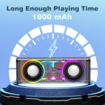 Portable Bluetooth Speaker With LED Lights&Transparent Casing - Image 7