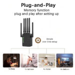 300Mbps WiFi Repeater, 2.4GHz Or 5GHz&2.4GHz, 6 Antenna Wireless Amplifier, AP Modes And Repeater Mode Extender Booster, WiFi5, White - Image 7