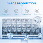 3.2L Compact Ice Machine, With LCD Screen And Accessories - Silver-Tone - Image 5