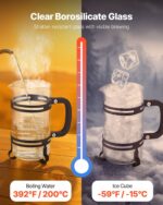 1 Liter Borosilicate Glass Coffee Press Tea Maker With Stainless Steel Filter - Image 3