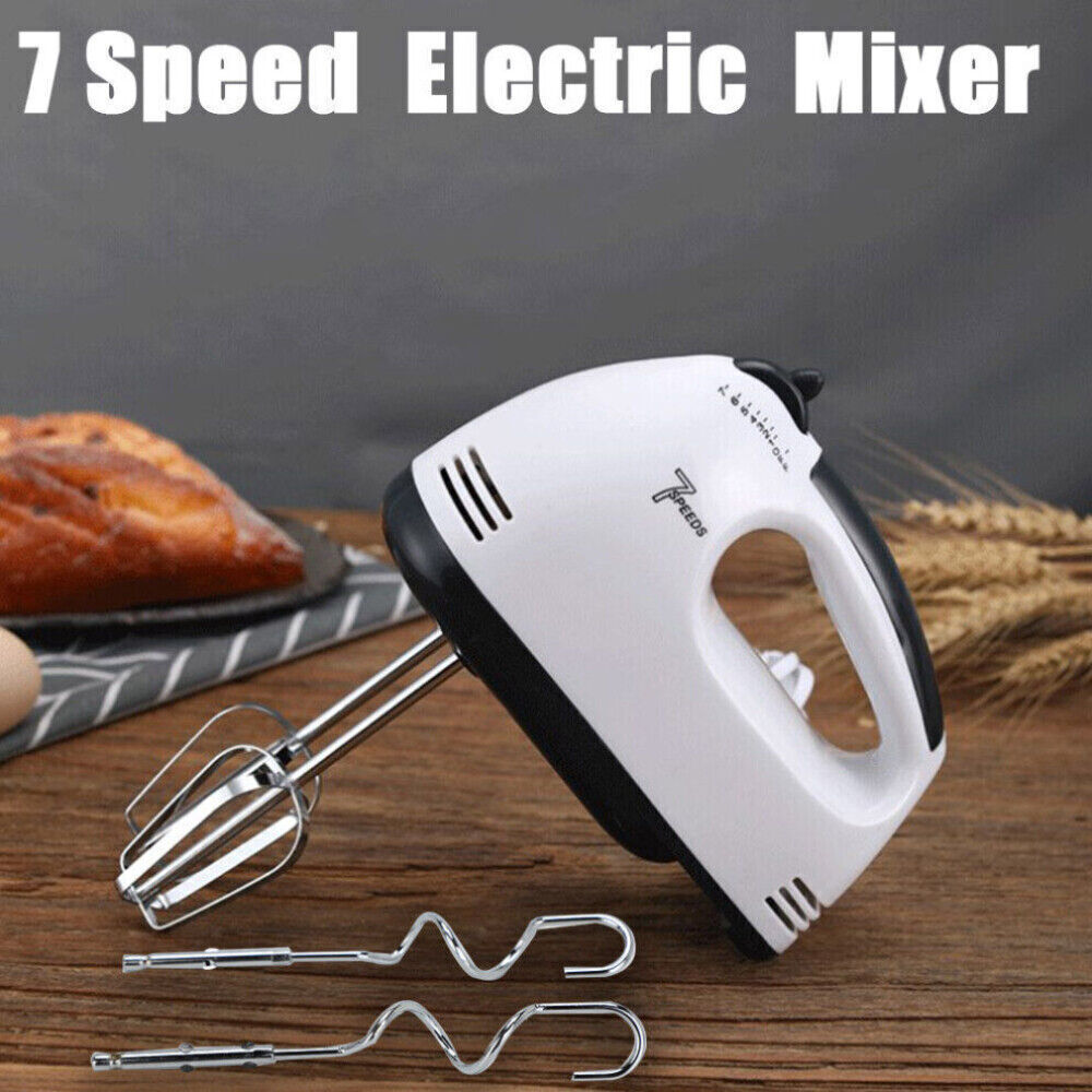 7c0c3c9d-b95d-427b-ad71-19b864325daa.jpg Electric Handheld Whisk 7 Speed Hand Mixer Kitchen Blender - Image 1