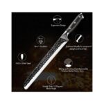 11-Inch High-Carbon Blacksmithing Slicing Knife - Effortless Meat Slicing, Brisket & BBQ Carving Master, Authentic Quality, Perfect Gift - Image 3