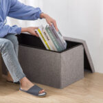 Foldable Ottoman Seat Toy Storage Box Foot Stool Bench UK--40 Cm X 25 Cm X 25 Cm - Image 3