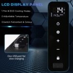 12V Car Refrigerator W/ LED Light, Foldable Handles, 25L Compressor Cooler - Image 4