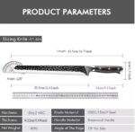 11-Inch High-Carbon Blacksmithing Slicing Knife - Effortless Meat Slicing, Brisket & BBQ Carving Master, Authentic Quality, Perfect Gift - Image 2