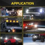 2PCS 4.4 Inch Rectangular Led Work Lights Flood Beam Fit Digger Tractor Digger - Image 6