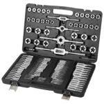 Tap And Die Set, 110-Piece Include Metric Size M2 To M18, Bearing Steel Taps And Dies, Essential Threading Tool For Cutting External Internal Threads, With Complete Accessories And Storage Case