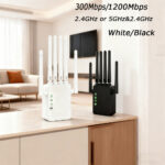 300Mbps WiFi Repeater, 2.4GHz Or 5GHz&2.4GHz, 6 Antenna Wireless Amplifier, AP Modes And Repeater Mode Extender Booster, WiFi5, White - Image 10