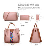 Women Handbags Shoulder Bags 4 Pcs Handbags For Ladies Top-Handles Crossbody Bags Purse Wallet - Image 5