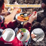 Camping Cutlery Set, 9 Pieces, Outdoor Camping Cutlery Set, Stainless Steel Travel Cutlery,  Box Pack, Portable - Image 8