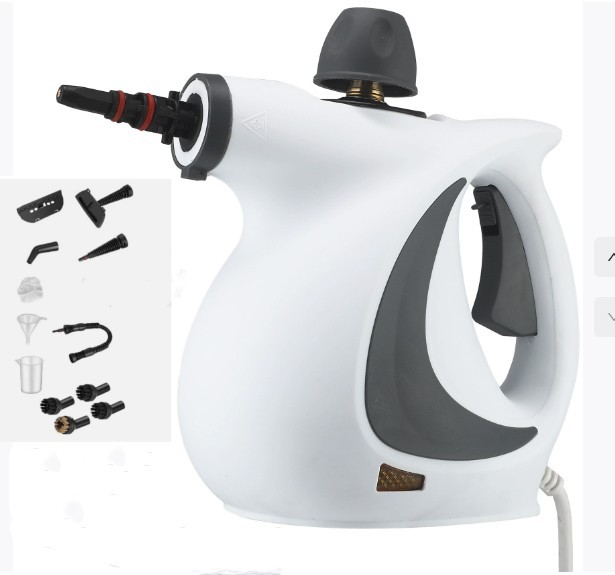 bc486790-fa0a-4086-bd2e-4ef4b92f3bd6.jpg Handheld Steam Cleaner With 12 Accessories - Multipurpose Steamer Ideal For Home - Image 1