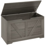 100L Home Storage Box, With Safety Hinges - Charcoal Grey